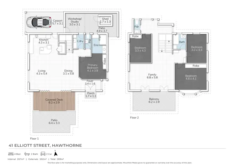 Floorplan of Homely house listing, 41 Elliott Street, Hawthorne QLD 4171