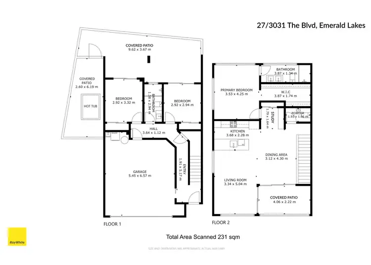 Floorplan of Homely townhouse listing, 27/3031 The Boulevard, Carrara QLD 4211