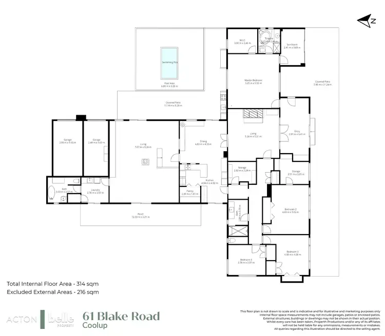 Floorplan of Homely rural property listing, 61 Blake Road, Coolup WA 6214