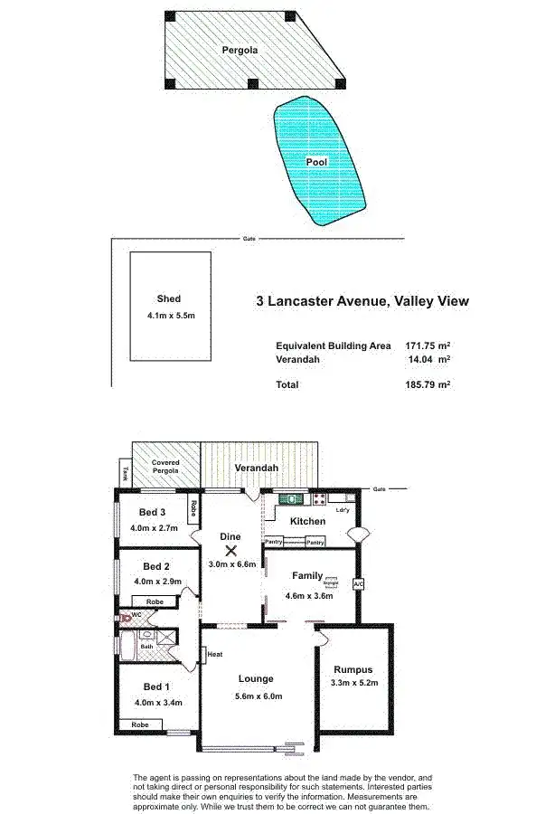 Floorplan of Homely house listing, 3 Lancaster Avenue, Valley View SA 5093