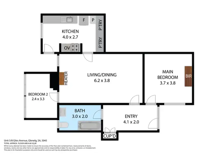 Floorplan of Homely house listing, 5/8 Giles Avenue, Glenelg SA 5045