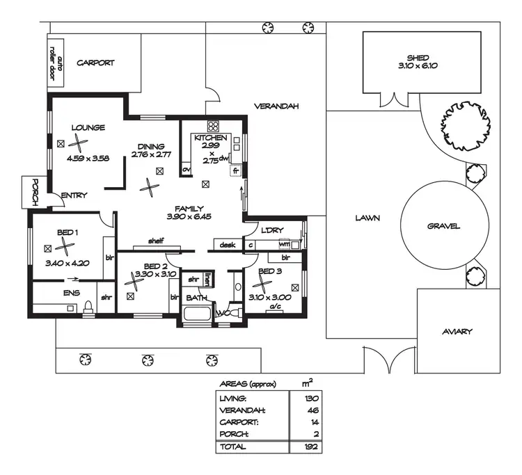 Floorplan of Homely house listing, 1 Manning Crescent, Pooraka SA 5095
