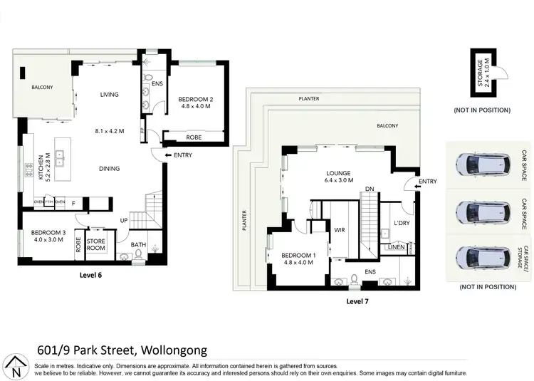 Floorplan of Homely apartment listing, 601/9-11 Park Street, Wollongong NSW 2500