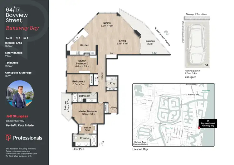 Floorplan of Homely apartment listing, 64/17 Bayview Street, Runaway Bay QLD 4216
