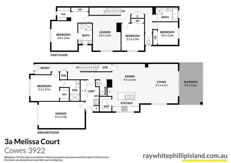 Floorplan of Homely house listing, 3A Melissa Court, Cowes VIC 3922