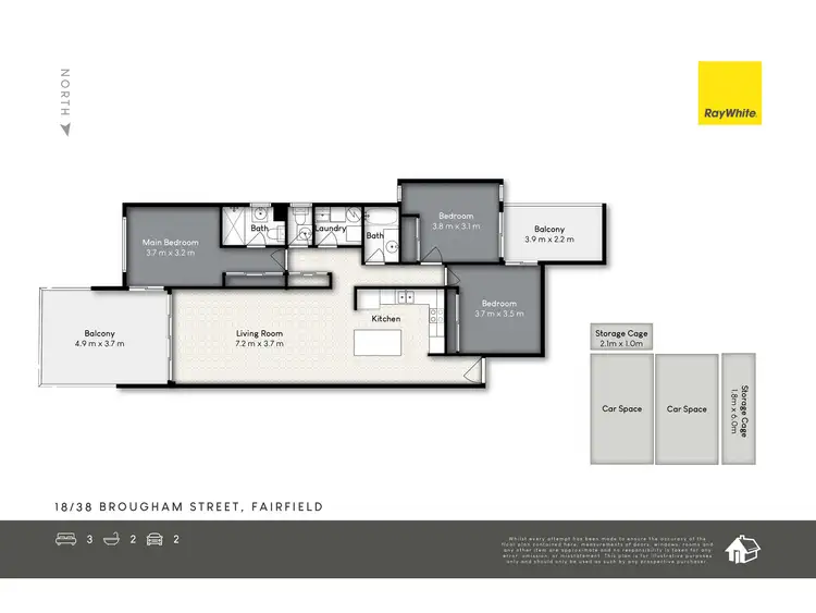 Floorplan of Homely unit listing, 18/38 Brougham Street, Fairfield QLD 4103