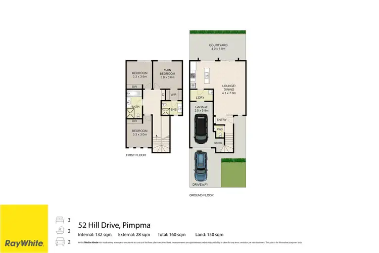 Floorplan of Homely townhouse listing, 52 Hill Drive, Pimpama QLD 4209