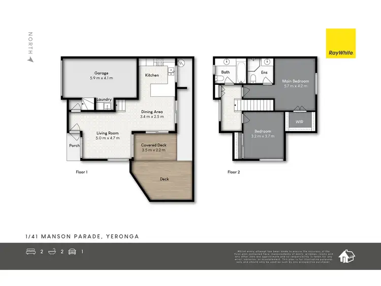 Floorplan of Homely townhouse listing, 1/41 Manson Parade, Yeronga QLD 4104