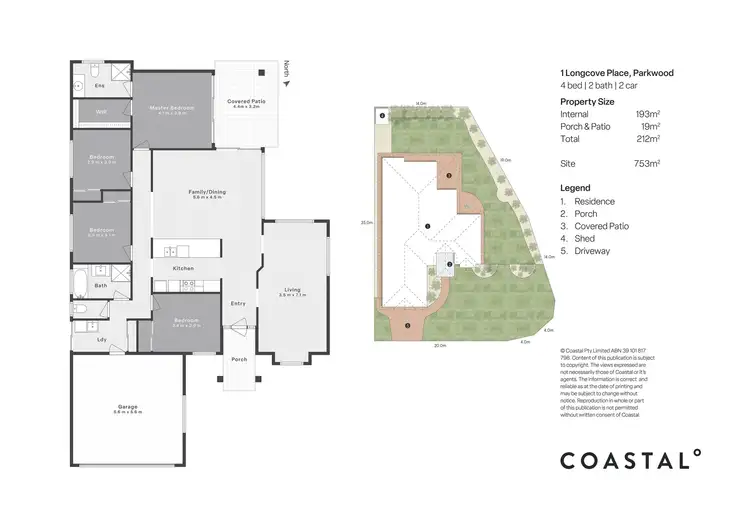 Floorplan of Homely house listing, 1 Longcove Place, Parkwood QLD 4214