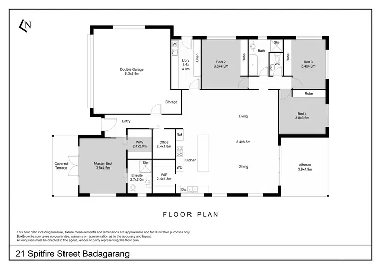 Floorplan of Homely house listing, 21 Spitfire Street, Badagarang NSW 2540