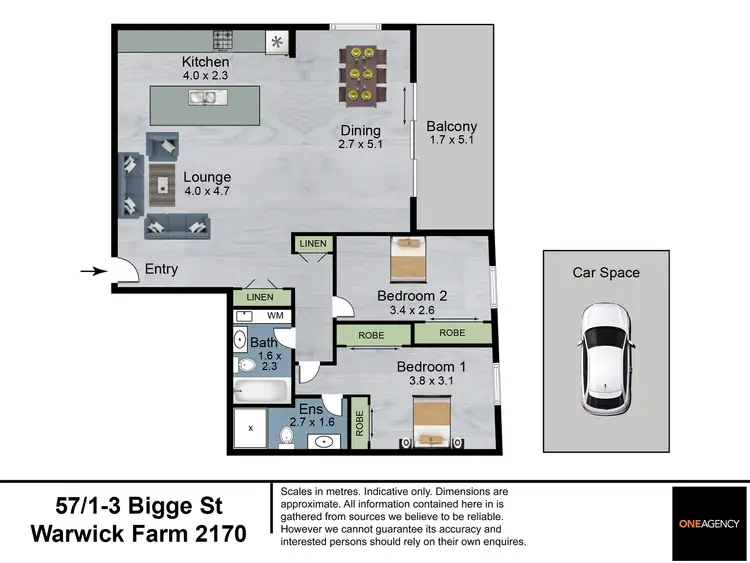 Floorplan of Homely apartment listing, 57/1-3 Bigge Street, Warwick Farm NSW 2170