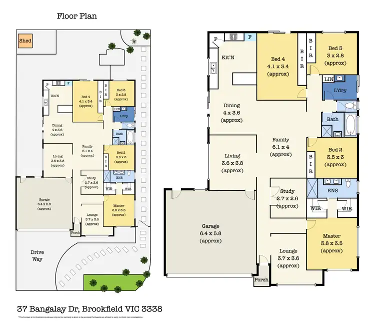 Floorplan of Homely house listing, 37 Bangalay Drive, Brookfield VIC 3338