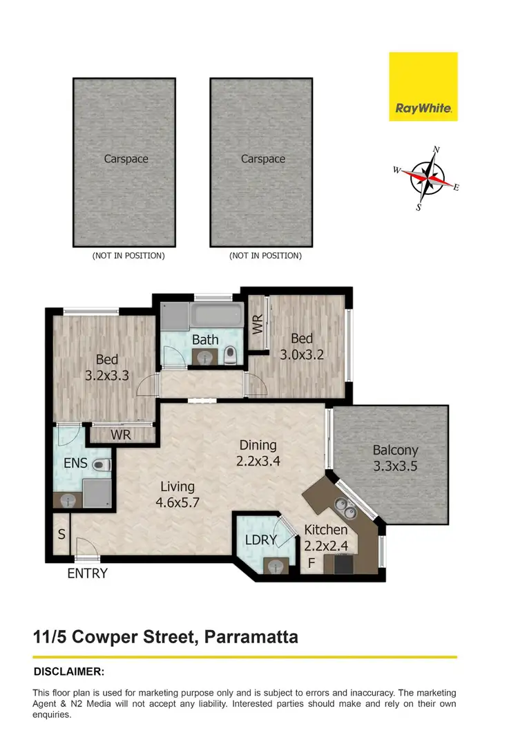 Floorplan of Homely apartment listing, 11/5-7 Cowper Street, Parramatta NSW 2150