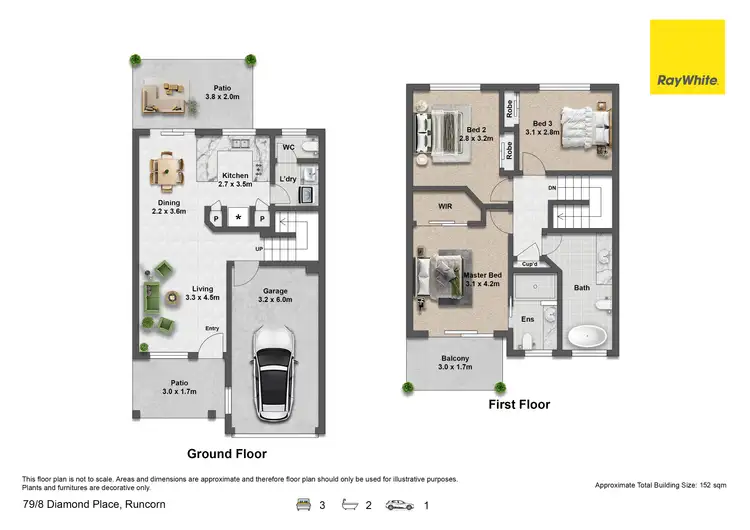 Floorplan of Homely townhouse listing, 79/8 Diamond Place, Runcorn QLD 4113
