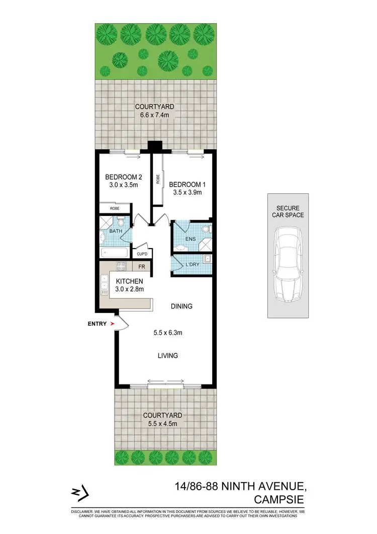 Floorplan of Homely apartment listing, 14/86-88 Ninth Avenue, Campsie NSW 2194