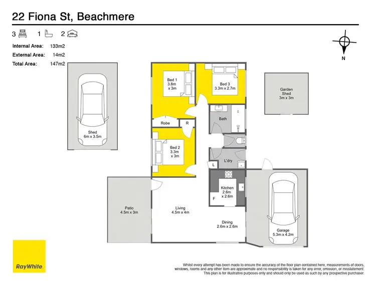 Floorplan of Homely house listing, 22 Fiona Street, Beachmere QLD 4510