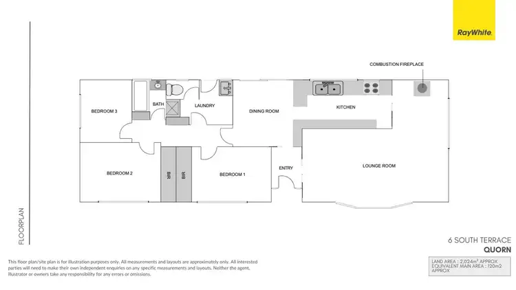 Floorplan of Homely house listing, 6 South Terrace, Quorn SA 5433