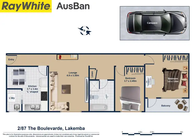 Floorplan of Homely apartment listing, 2/87 The Boulevarde, Wiley Park NSW 2195