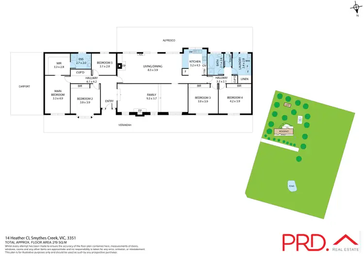 Floorplan of Homely house listing, 14 Heather Close, Smythes Creek VIC 3351