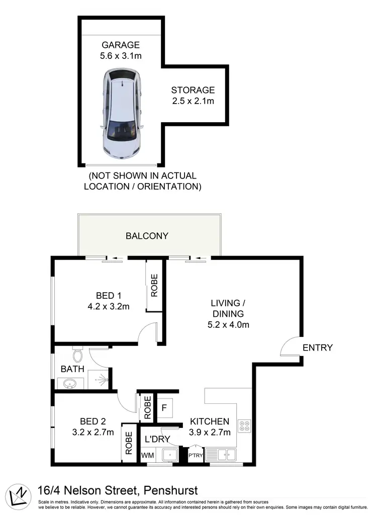 Floorplan of Homely apartment listing, 16/4 Nelson Street, Penshurst NSW 2222