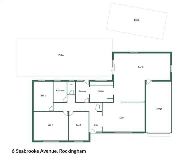 Floorplan of Homely house listing, 6 Seabrooke Avenue, Rockingham WA 6168