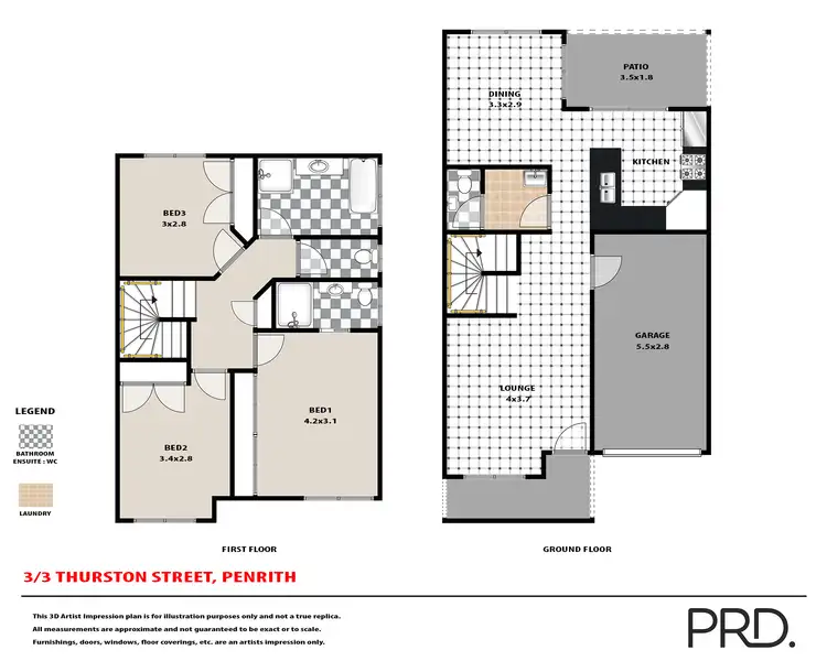 Floorplan of Homely townhouse listing, 3/3 Thurston Street, Penrith NSW 2750