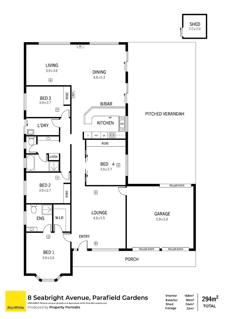Floorplan of Homely house listing, 8 Seabright Avenue, Parafield Gardens SA 5107