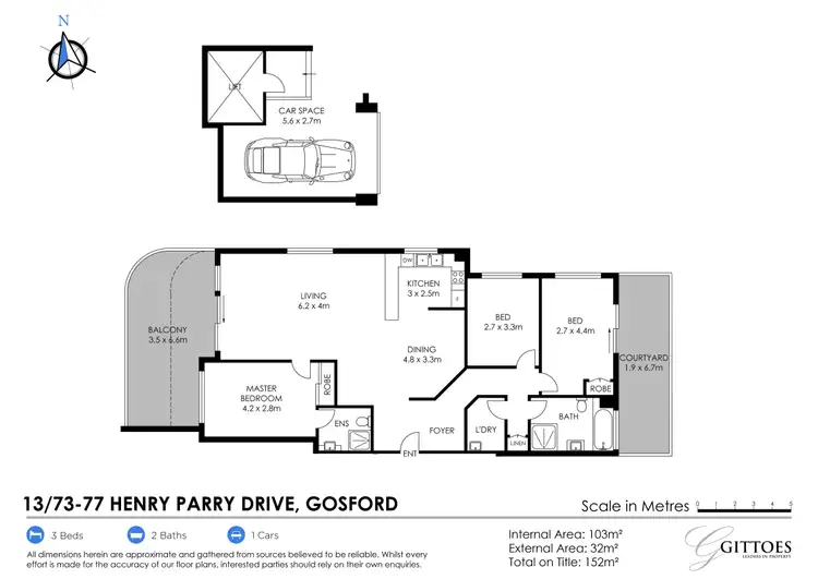 Floorplan of Homely apartment listing, 13/73-77 Henry Parry Drive, Gosford NSW 2250