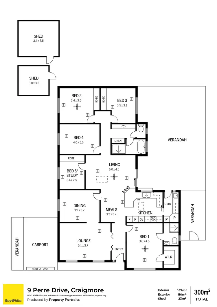 Floorplan of Homely house listing, 9 Perre Drive, Craigmore SA 5114