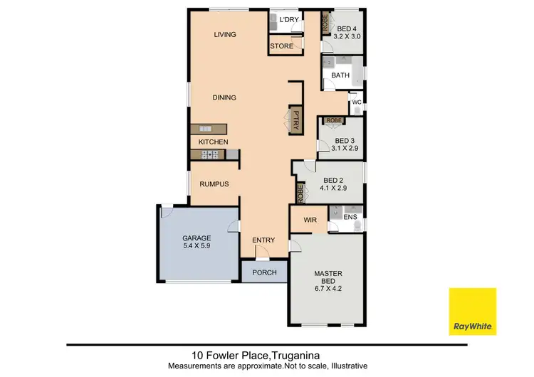 Floorplan of Homely house listing, 10 Fowler Place, Aintree VIC 3336