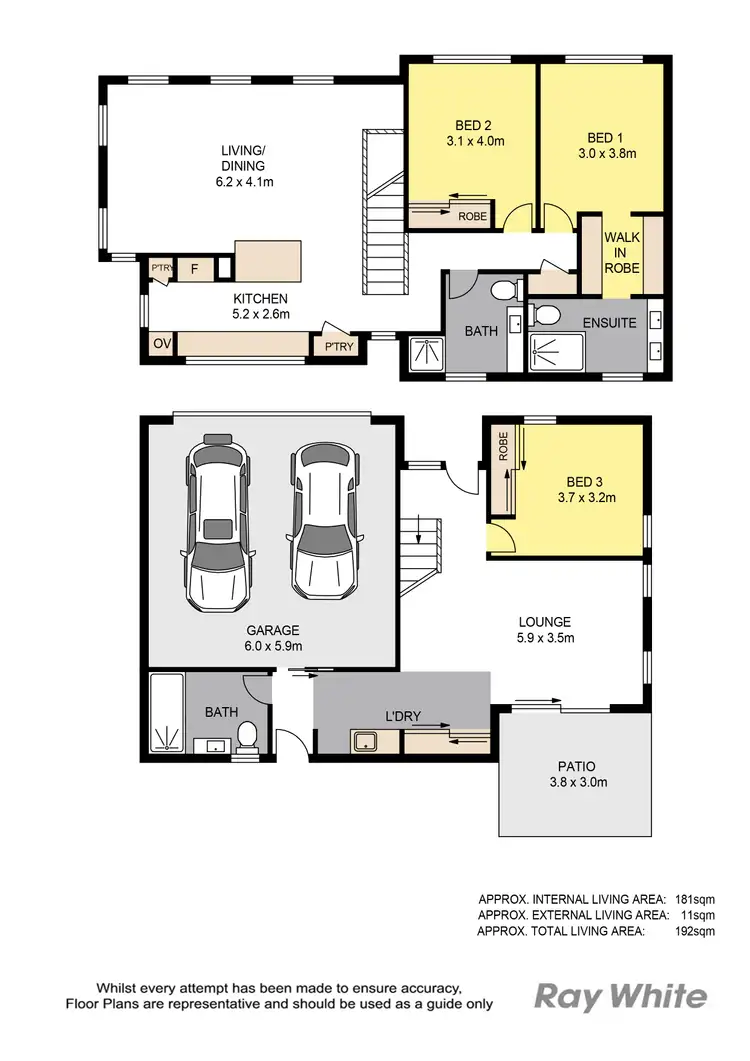 Floorplan of Homely townhouse listing, 2/67 Fernlea Avenue, Scarborough QLD 4020