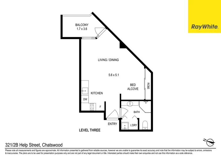 Floorplan of Homely unit listing, 321/2B Help Street, Chatswood NSW 2067