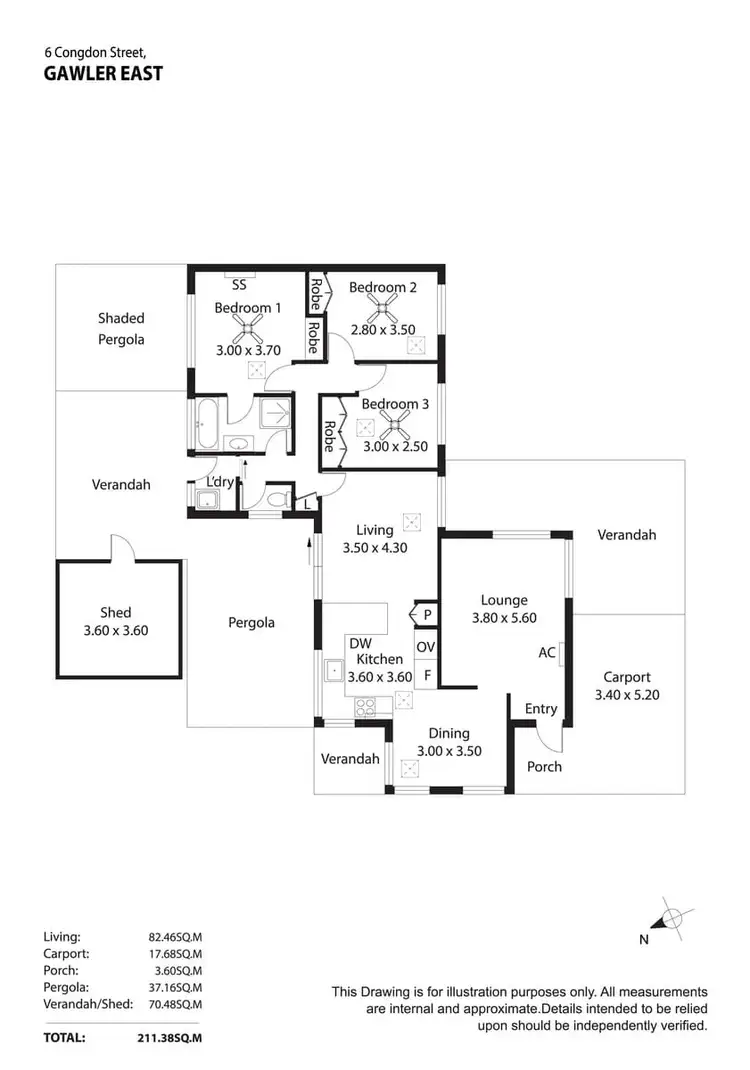 Floorplan of Homely house listing, 6 Congdon Street, Gawler East SA 5118