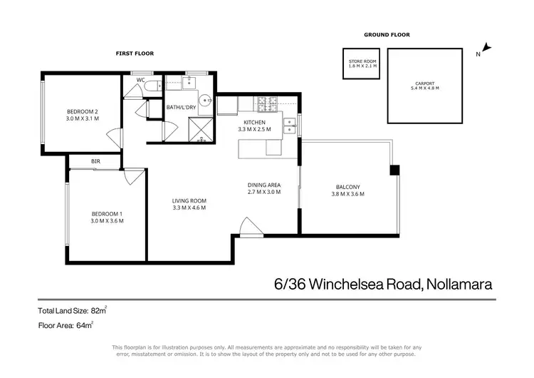 Floorplan of Homely apartment listing, 6/36 Winchelsea Road, Nollamara WA 6061