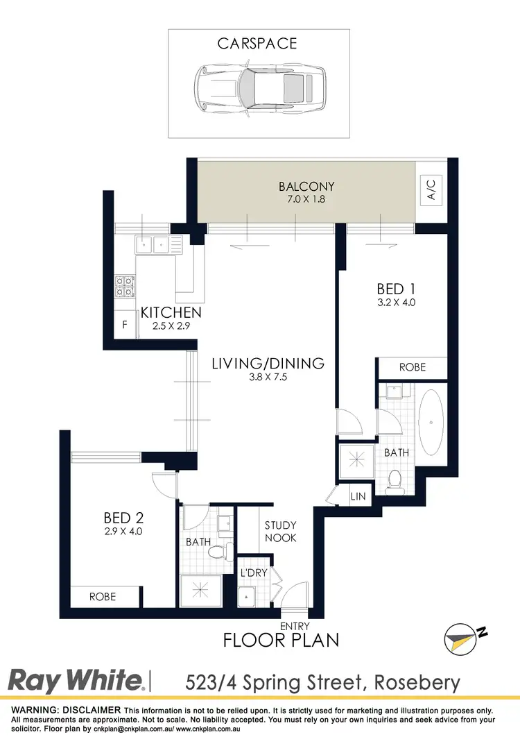 Floorplan of Homely apartment listing, 523/4 Spring Street, Rosebery NSW 2018