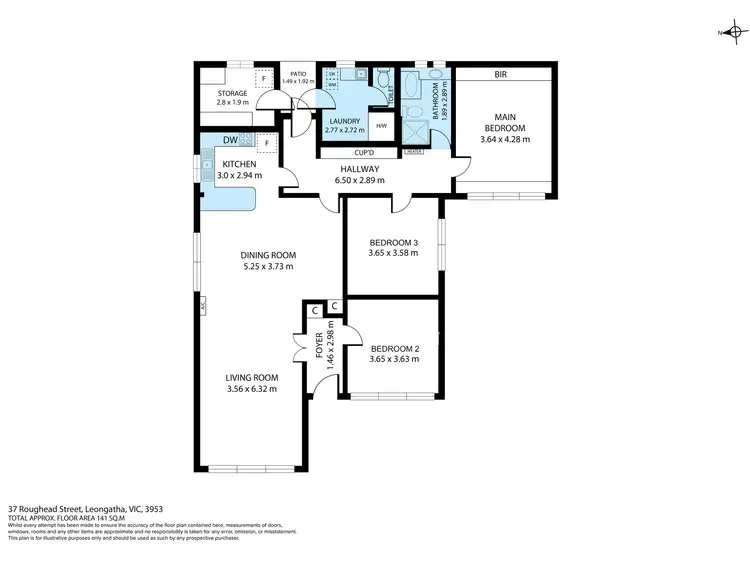 Floorplan of Homely house listing, 37 Roughead Street, Leongatha VIC 3953
