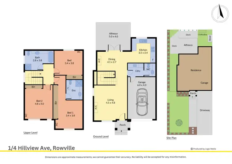 Floorplan of Homely townhouse listing, 1/4 Hillview Avenue, Rowville VIC 3178