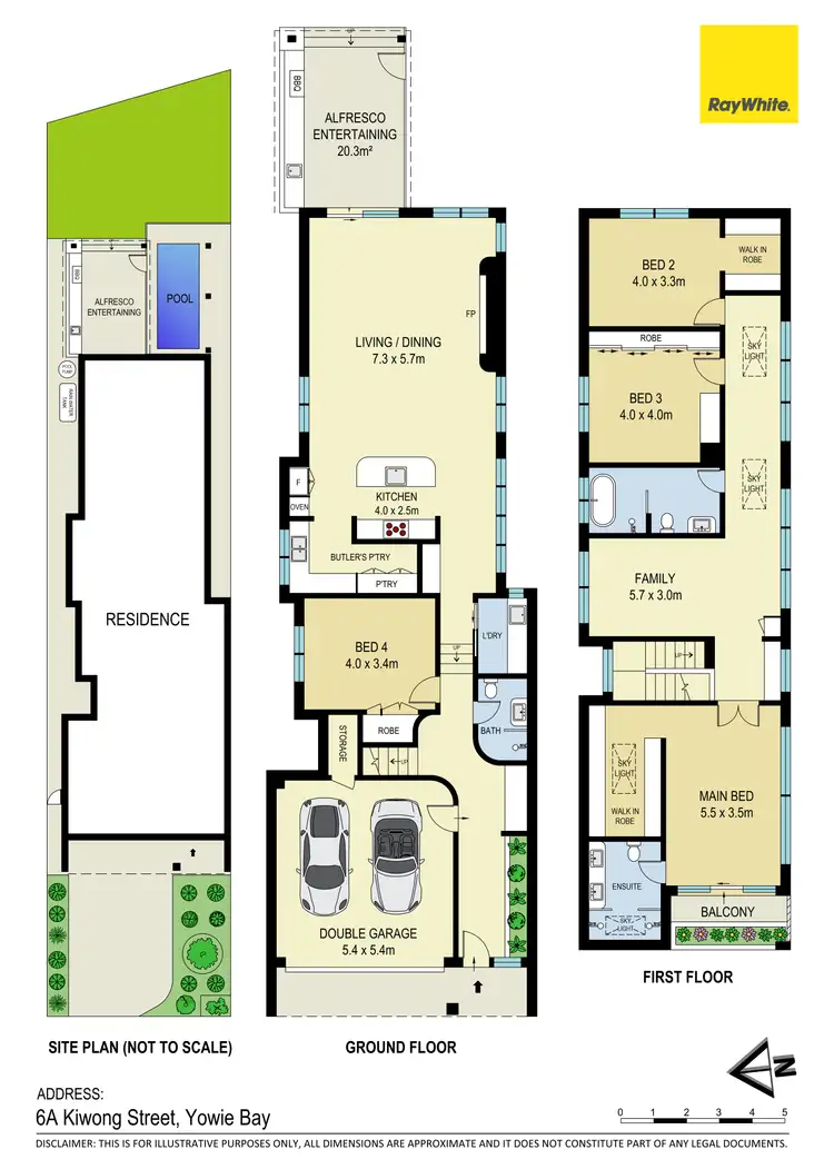 Floorplan of Homely semi-detached listing, 6A Kiwong Street, Yowie Bay NSW 2228