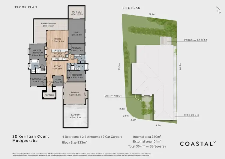 Floorplan of Homely house listing, 22 Kerrigan Court, Mudgeeraba QLD 4213