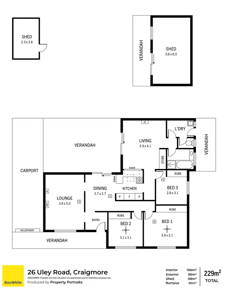 Floorplan of Homely house listing, 26 Uley Road, Craigmore SA 5114