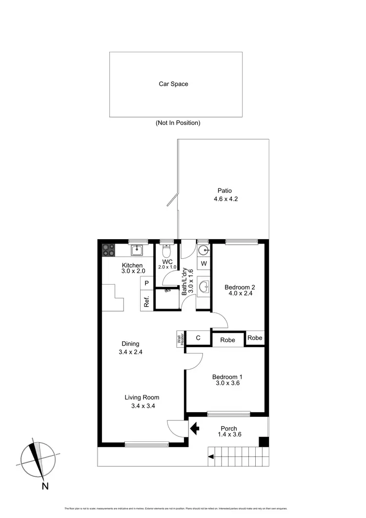 Floorplan of Homely unit listing, 3/354 Nepean Highway, Frankston VIC 3199