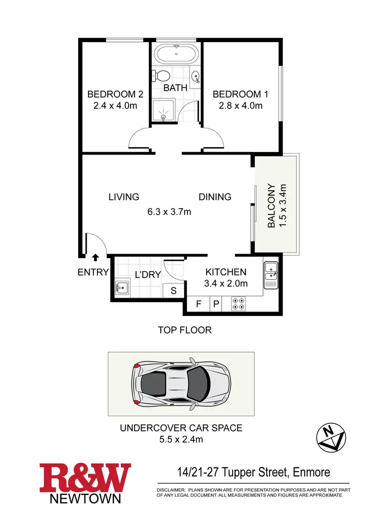 Floorplan of Homely apartment listing, 14/21-27 TUPPER STREET, Enmore NSW 2042