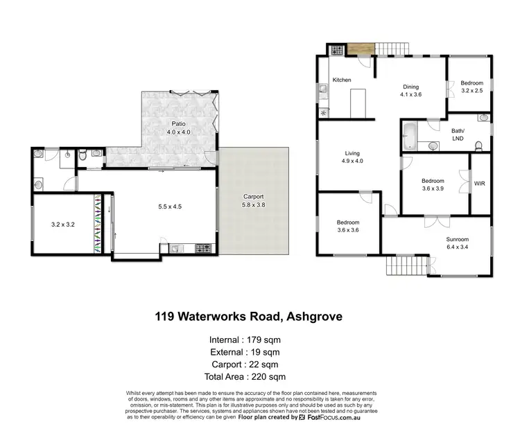 Floorplan of Homely house listing, 119 Waterworks Road, Ashgrove QLD 4060