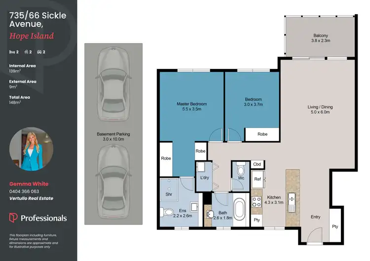 Floorplan of Homely house listing, 735/66 Sickle Avenue, Hope Island QLD 4212