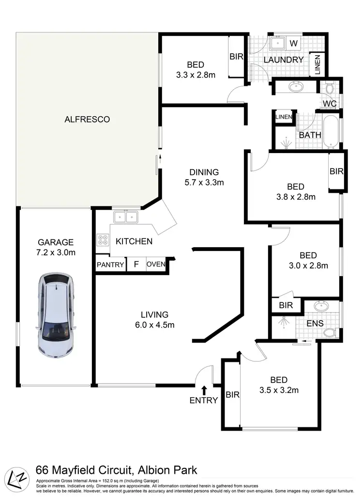 Floorplan of Homely house listing, 66 Mayfield Circuit, Albion Park NSW 2527