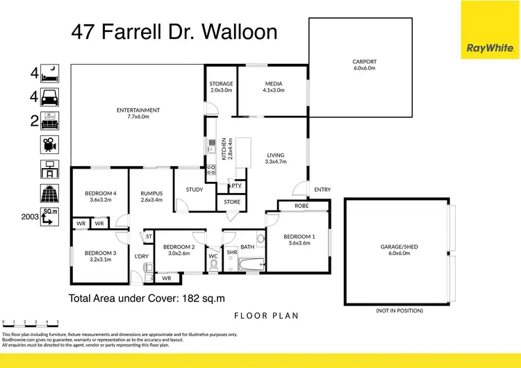 Floorplan of Homely house listing, 47 Farrell Drive, Walloon QLD 4306
