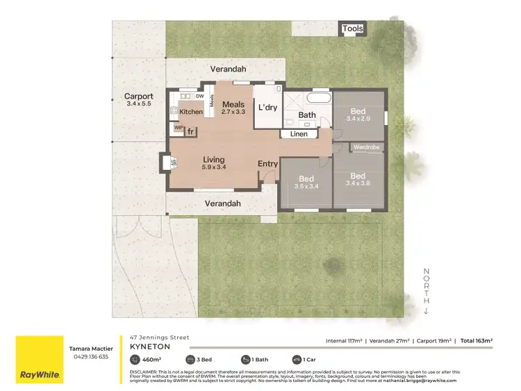 Floorplan of Homely house listing, 47 Jennings Street, Kyneton VIC 3444