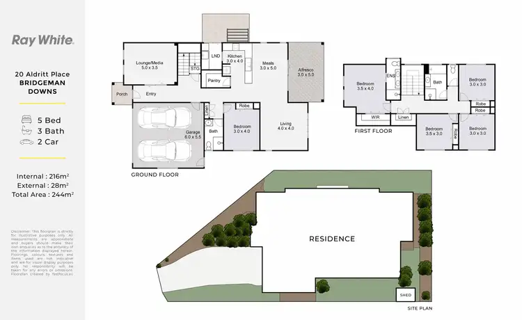 Floorplan of Homely house listing, 20 Aldritt Place, Bridgeman Downs QLD 4035