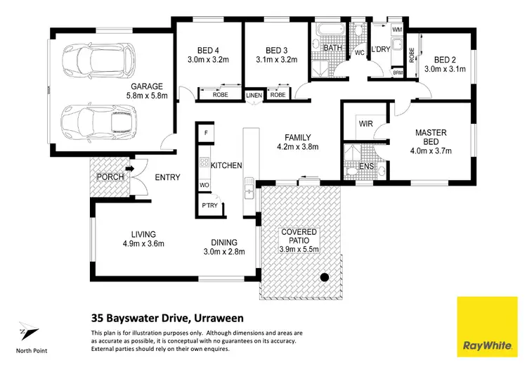 Floorplan of Homely house listing, 35 Bayswater Drive, Urraween QLD 4655