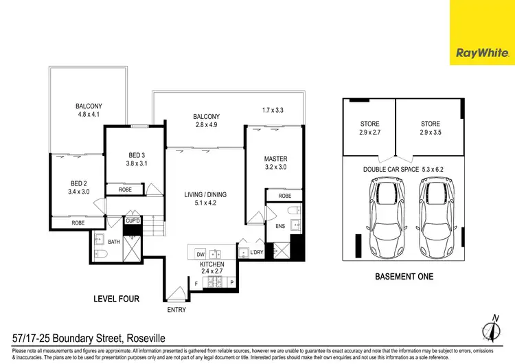 Floorplan of Homely unit listing, 57/17-25 Boundary Street (rear of block), Roseville NSW 2069